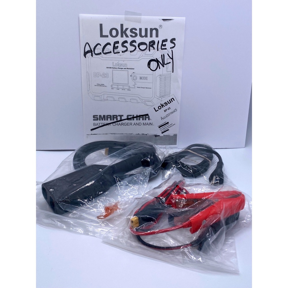 Loksun BP-23‎ Smart Battery Charger Accessories Golf Cart Cable Clamps Manual